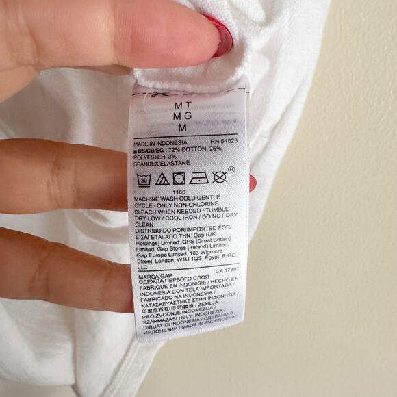 Gap White V Back Knot Twist Tank Top - Medium Tall - Picture 3 of 5